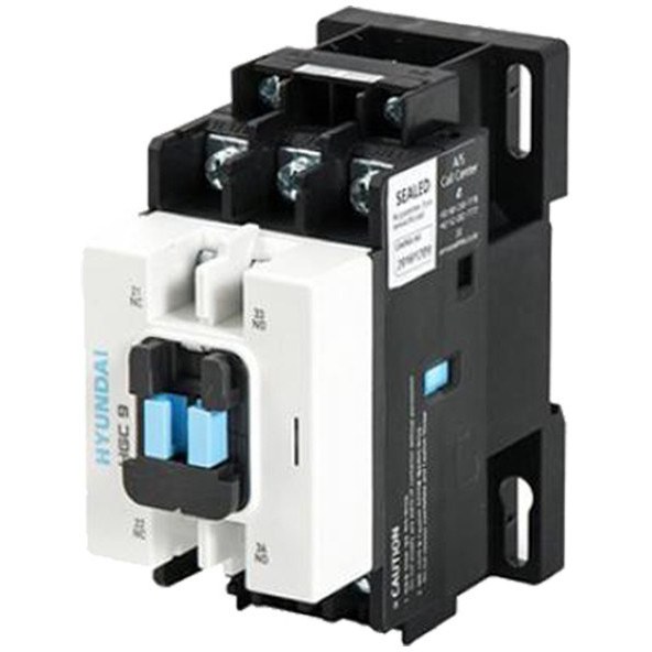 کنتاکتور هیوندایی 25 آمپر 11 کیلووات هیوندای بوبین 220 ولت(DC) HGC-25  کنتاکت کمکی 1NO+1NC