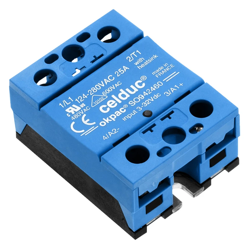 رله حالت جامد (کلید الکترونیکی) اس اس آر SSR تک فاز AC-DC سلدوک SO942460 35A فرانسه