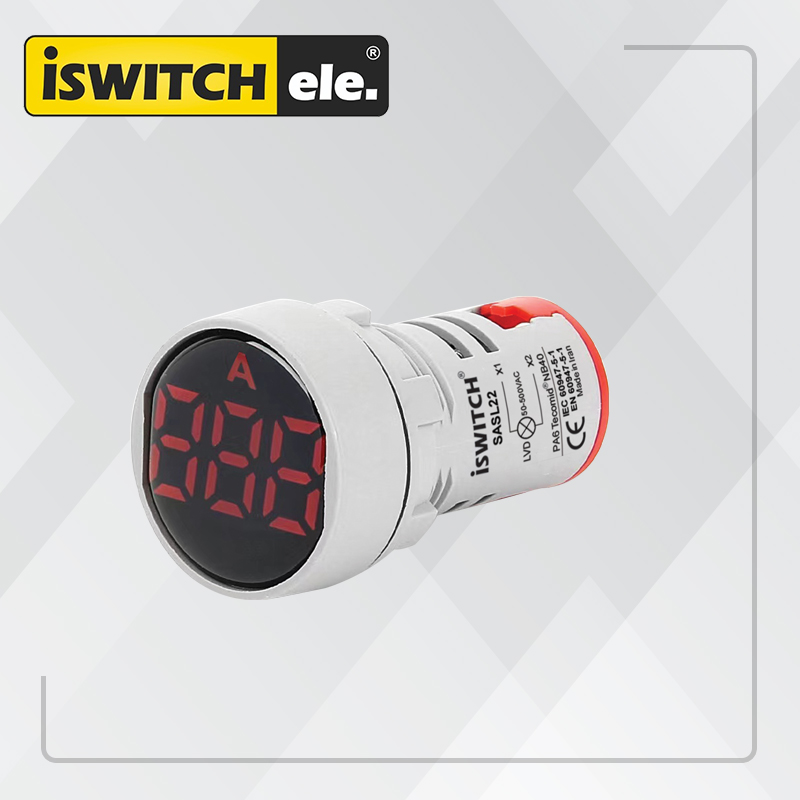 نمایشگر آمپر سیلیکونی دایره ای ساده(چراغ سیگنال)‌آی سوییچ 100-0 MSL-22-22AM