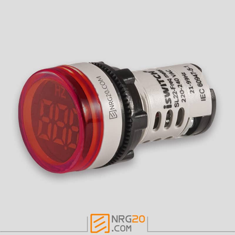 نمایشگرفرکانس قرمز دایره ای (چراغ سیگنال)‌آی سوییچ  100-0 مدل:SL22-FM