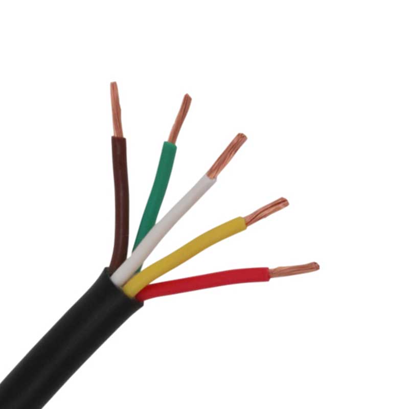 کابل برق روکشدار مشکی PVC افشان سایز 1.5*5  صنایع سیم وکابل پرواز
